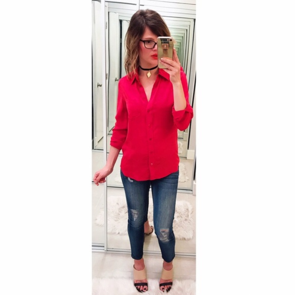 Equipment Pink Signature Button Down Shirt
